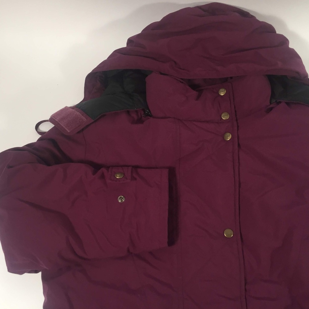 LL Bean Women's Patite Long Purple Coat